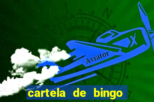 cartela de bingo pra imprimir