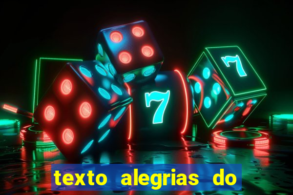 texto alegrias do natal com interpretação e gabarito