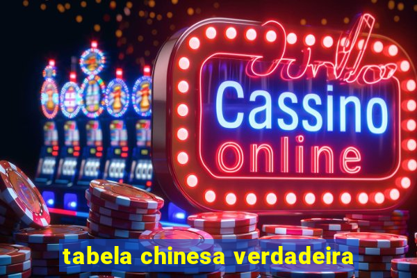 tabela chinesa verdadeira